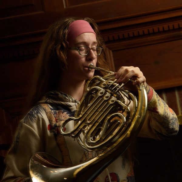 Girl Playing French Horn Girl Playing French Horn