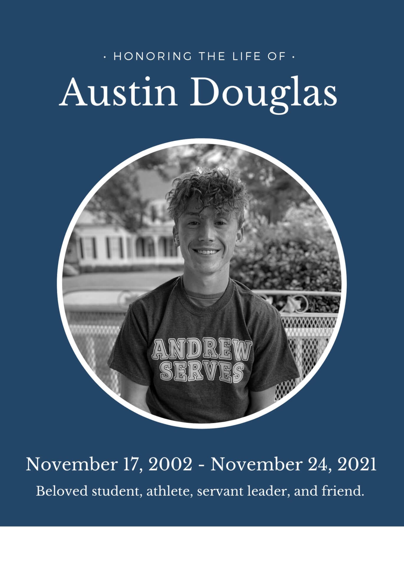 Honoring the life of Austin Douglas