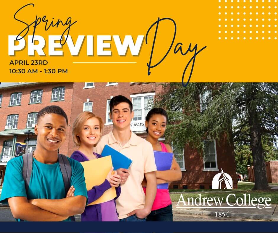 Image promoting Spring Preview Day 2022