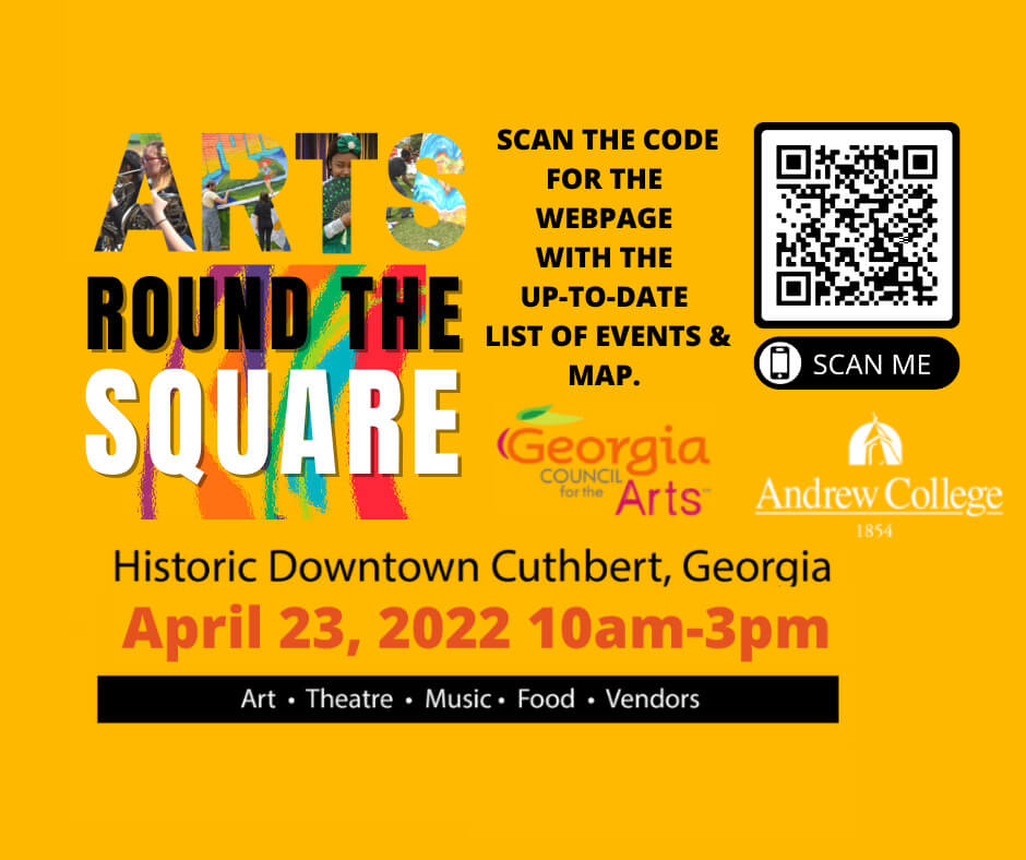 IMAGE FOR 2022 ARTS ROUND THE SQUARE ADVERTISING WITH QR CODE